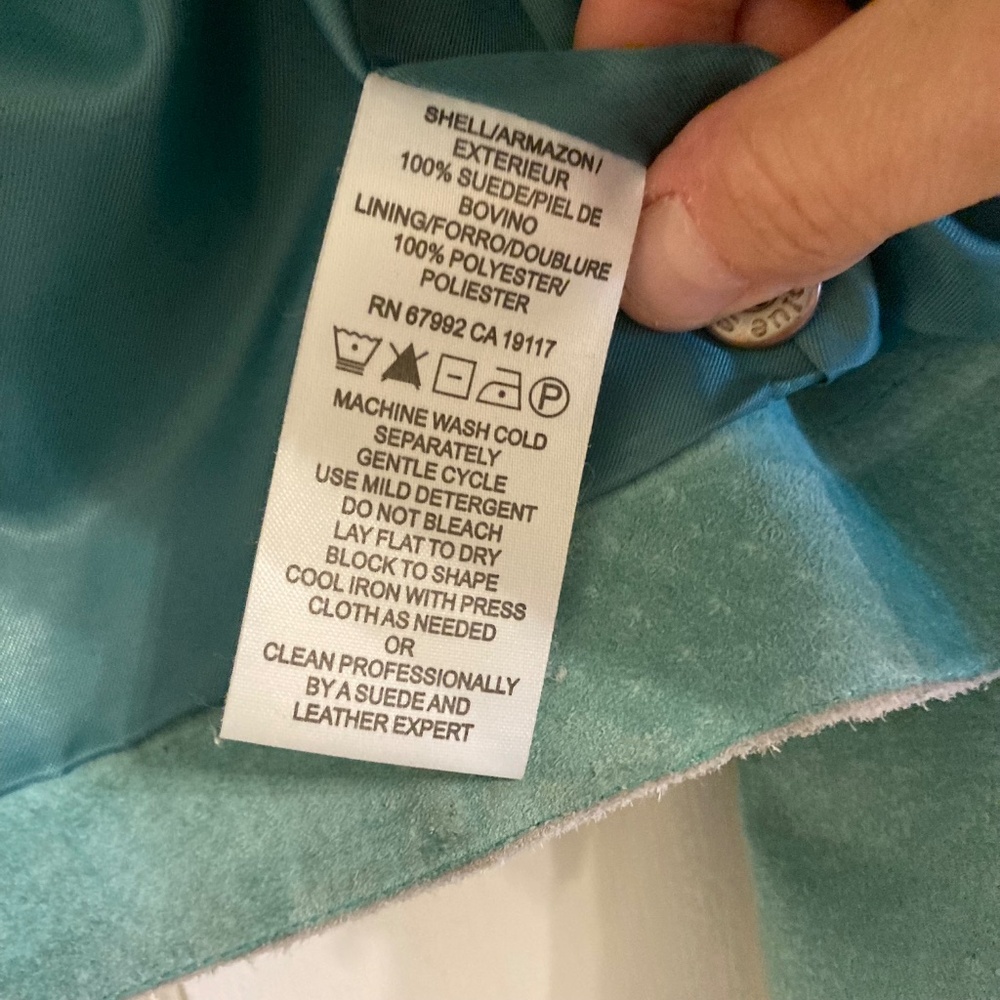 Sigrid Olsen So Blue Women's Blue Suede Lightweight Zip Up Jacket Size M - Picture 13 of 17